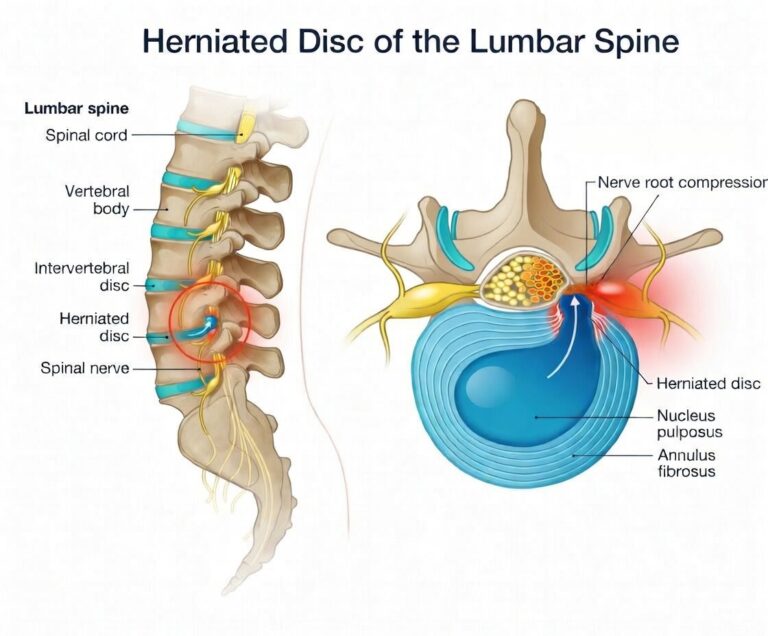 Herniated lumbar disc